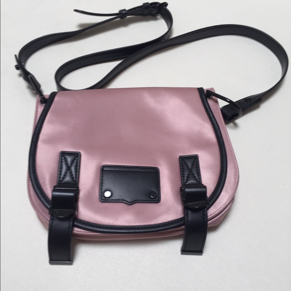 Rebecca Minkoff pink nylon crossbody purse